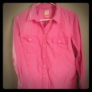 Boyfriend Fit Gap Button Up